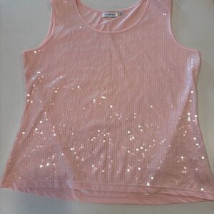Joan Rivers Light Pink Sequin Tank